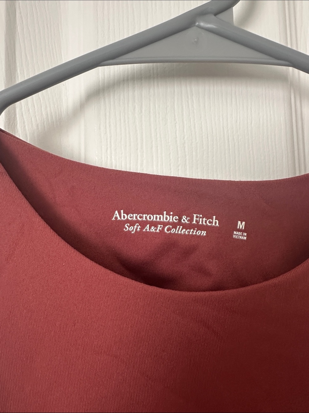 Abercrombie & Fitch Soft A&F Collection rose red sleeveless fitted bodysuit